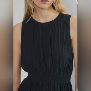 H&M NAVY BLUE MAXI EMPIRE DRESS SIZE MEDIUM